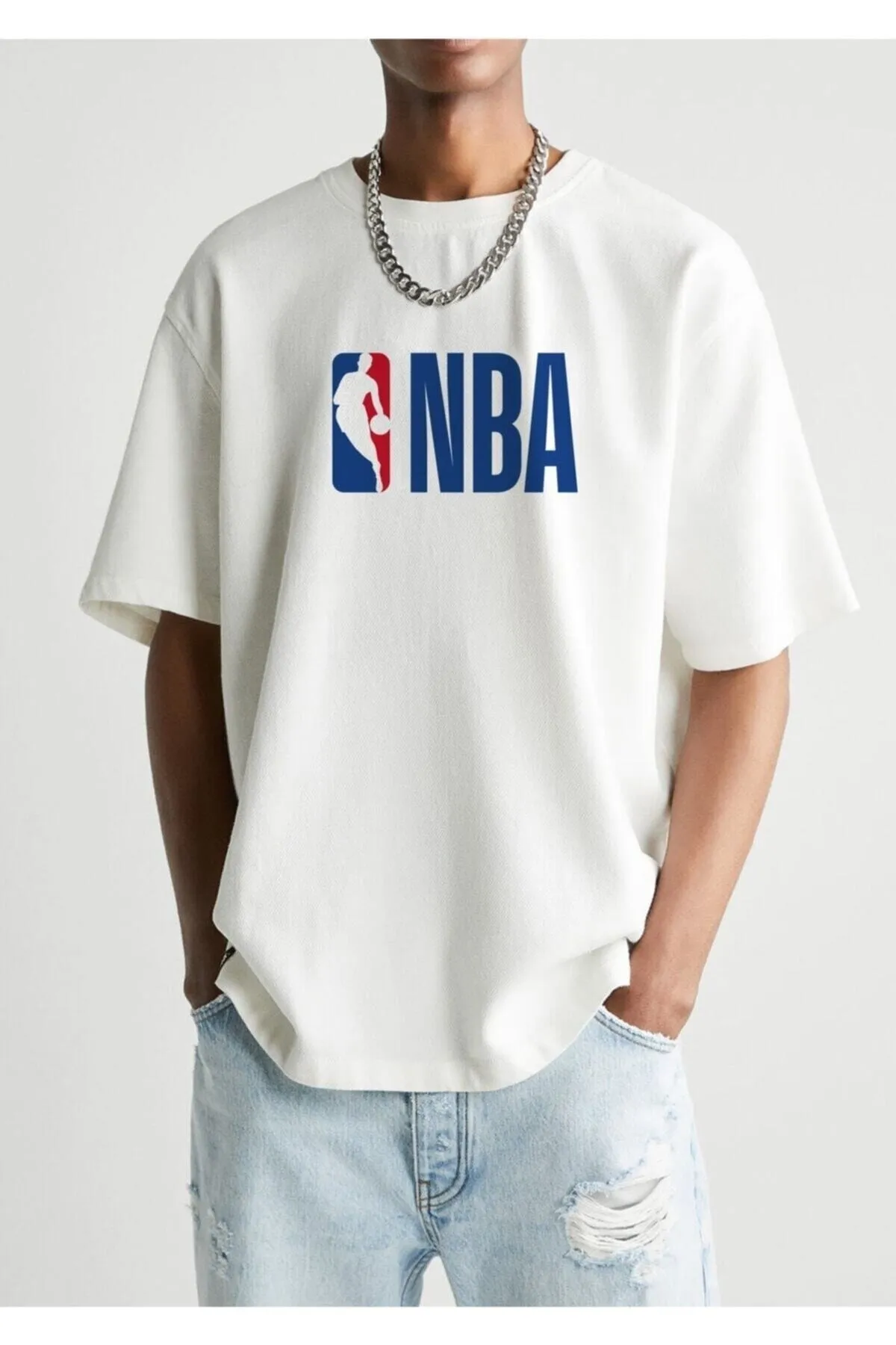 NBA Logolu Oversize T-shirt